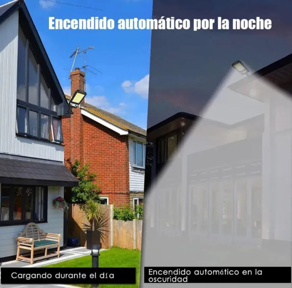 Pack 3 Focos Solares LED con Sensor de Movimiento + Control Remoto — Seguridad Automática para tu Hogar