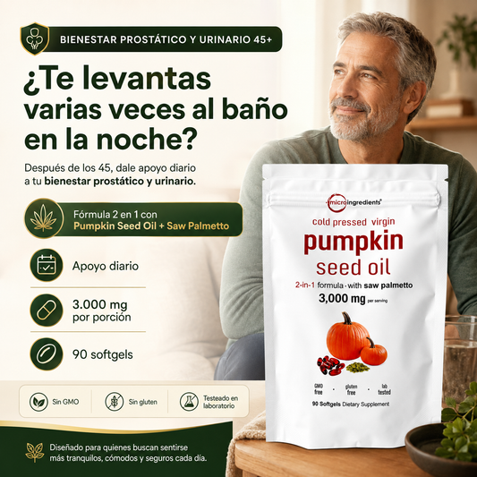 Pumpkin Seed Oil + Saw Palmetto | 90 Capsulas